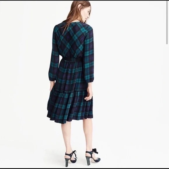 J. Crew Watch Plaid Long Sleeve Dress - Picture 4 of 5